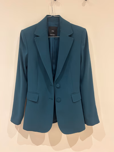 MANGO Tailored Dark Green Button Blazer (XXS) by Mango — pre-loved on Thrifted.mt