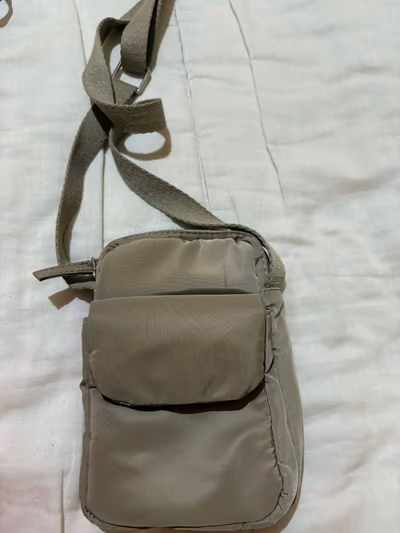 Taupe Nylon Crossbody Phone Bag by Primark — pre-loved on Thrifted.mt