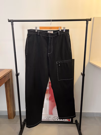 Armani Jeans – Cargo Trousers | Black | White Contrast Stitching | Size 36 — pre-loved on Thrifted.mt