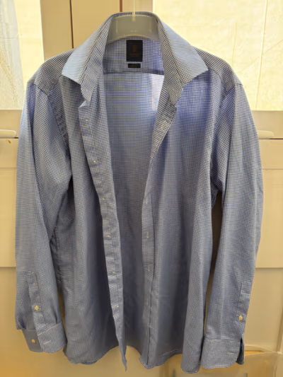 Gagliardi Blue Gingham Shirt by Gagliardi — pre-loved on Thrifted.mt