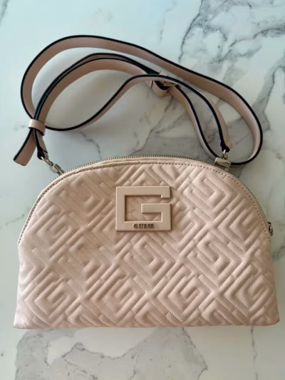 Pink Quilted Crossbody Bag by GUESS — pre-loved on Thrifted.mt