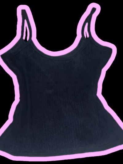 Auténtica LYRCA de finales de los 90 y principios de los 2000 - 100 % algodón - Camiseta sin mangas de algodón azul marino by Lycra — pre-loved on Thrifted.mt