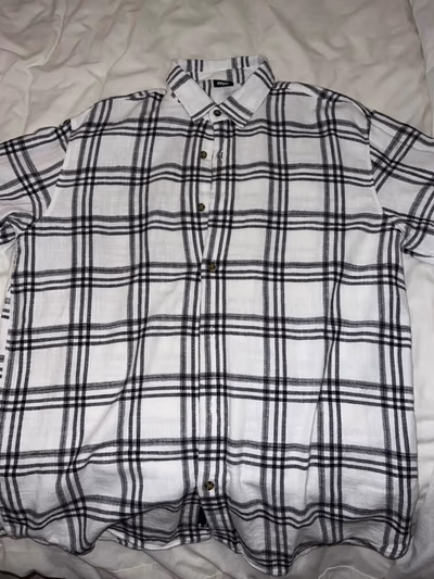 White Black Check Overshirt by Zara STWD — pre-loved on Thrifted.mt
