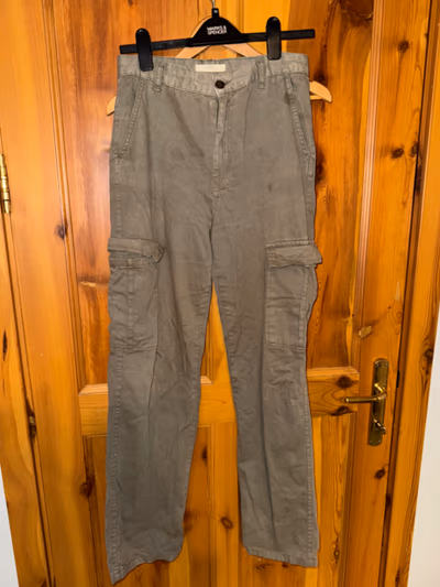 Khaki cargo utility trousers — pre-loved on Thrifted.mt