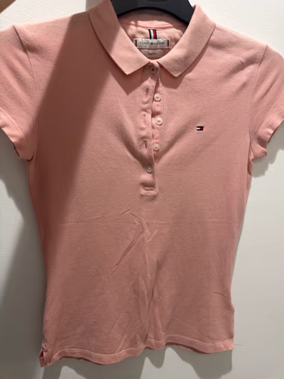 Pink Slim Fit Polo Shirt by Tommy Hilfiger — pre-loved on Thrifted.mt