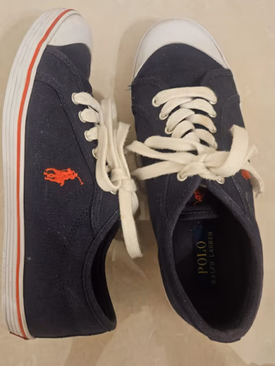 Polo Ralph Lauren Navy Sneakers by Polo Ralph Lauren — pre-loved on Thrifted.mt