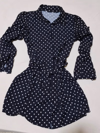 Polka dot button shirt dress by Others — pre-loved on Thrifted.mt