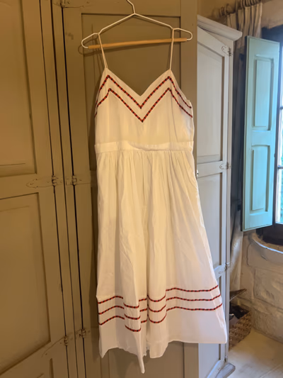 White midi cami dress — pre-loved on Thrifted.mt