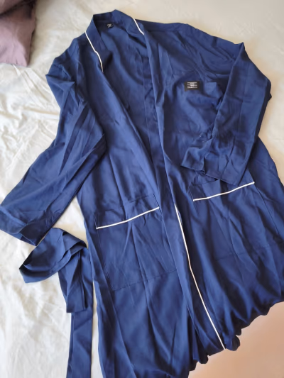Navy Satin Robe by SHEIN — pre-loved on Thrifted.mt