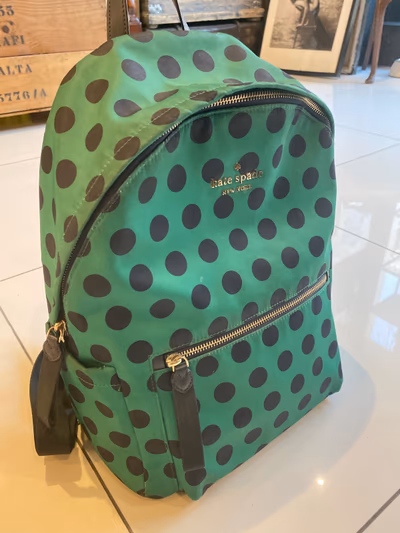 Kate Spade Green Polka Backpack by Kate Spade — pre-loved on Thrifted.mt