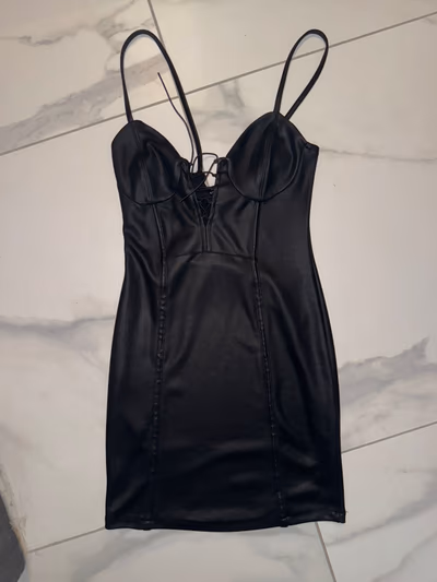 Bershka Faux Leather Dress