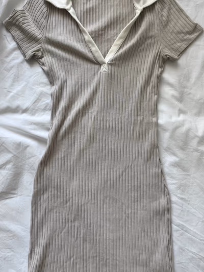 H&M Ribbed Polo Mini Dress by H&M — pre-loved on Thrifted.mt