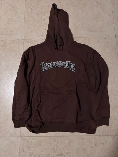 Brown graphic print hoodie by H&M — pre-loved on Thrifted.mt