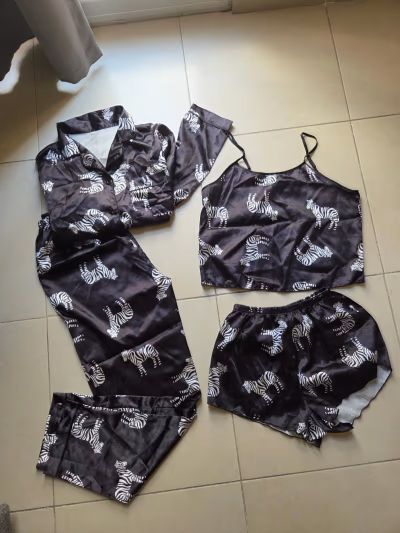 Zebra Print Satin Pyjama Set by Temu — pre-loved on Thrifted.mt