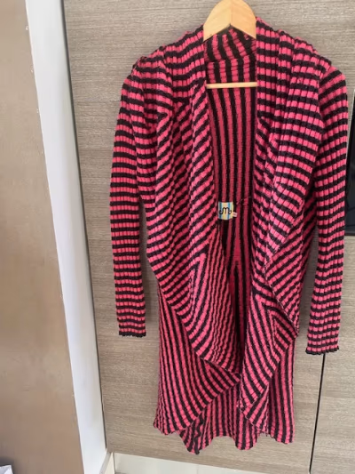 Pink and Black Striped Cardigan — pre-loved on Thrifted.mt