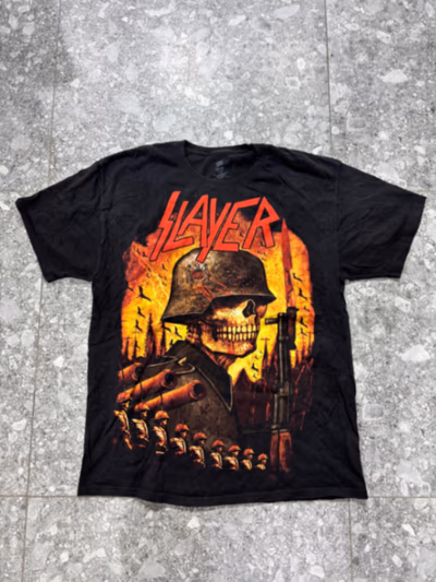Vintage Slayer Band T-Shirt by Hanes — pre-loved on Thrifted.mt