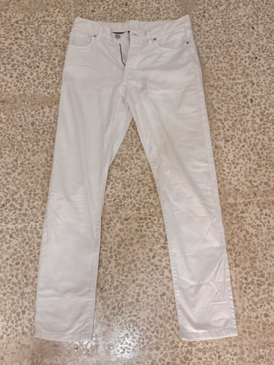 Zegna white slim fit trousers by Zegna — pre-loved on Thrifted.mt