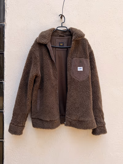 Lee Borg Sherpa Harrington Jacket in Brown by Lee — pre-loved on Thrifted.mt