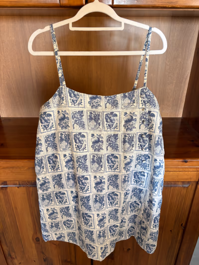 Blue and cream romper by Abercrombie and Fitch — pre-loved on Thrifted.mt
