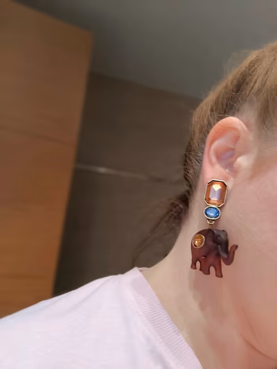 Parfois elephant drop earrings by Parfois — pre-loved on Thrifted.mt