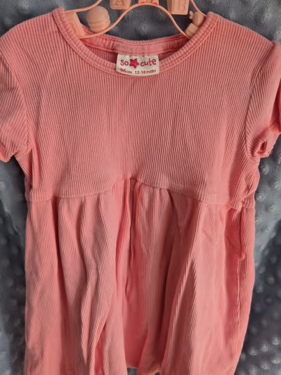 Pink ribbed baby dress by So Cute — pre-loved on Thrifted.mt