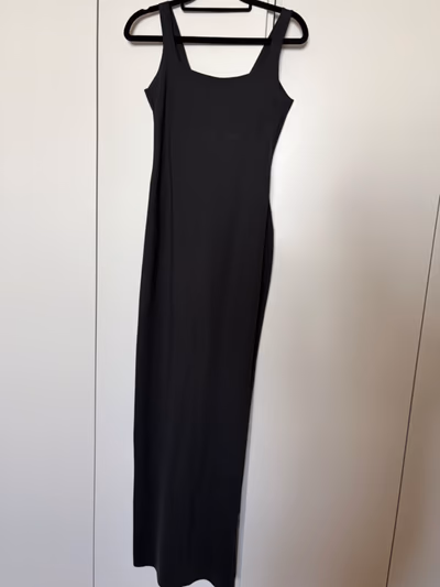 Skims black square-neck maxi dress by Skims — pre-loved on Thrifted.mt
