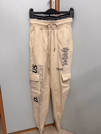 Bershka Graphic Cargo Jogger Trousers by Bershka — pre-loved on Thrifted.mt