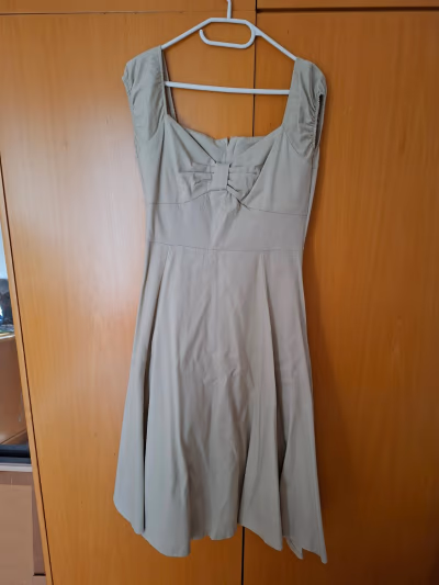 Beige Cap Sleeve Midi Dress — pre-loved on Thrifted.mt