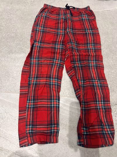 Red Tartan Flannel Trousers by MNG — pre-loved on Thrifted.mt