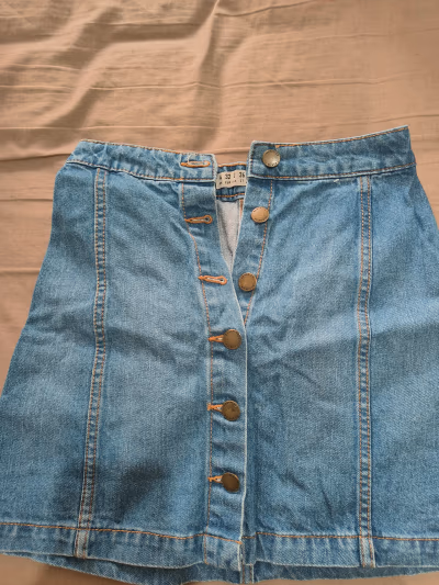 Blue Denim Button-Down Skirt by Denim Co. — pre-loved on Thrifted.mt