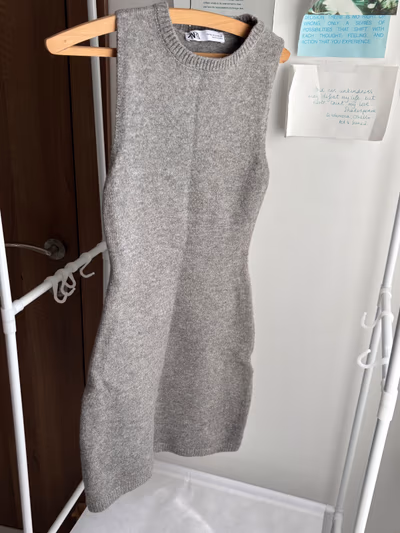Zara Grey Knit Mini Dress by Zara — pre-loved on Thrifted.mt
