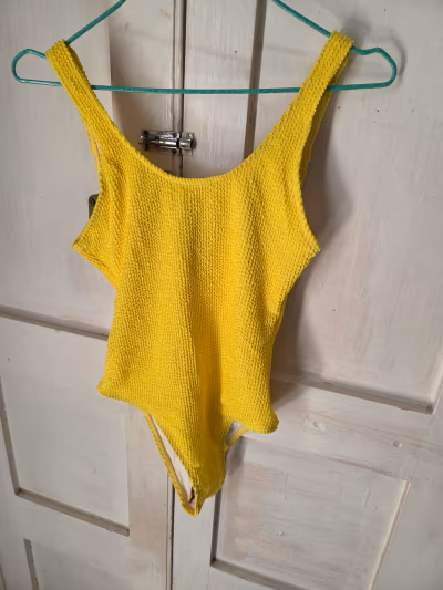 Yellow Textured One Piece Swimsuit by Temu — pre-loved on Thrifted.mt