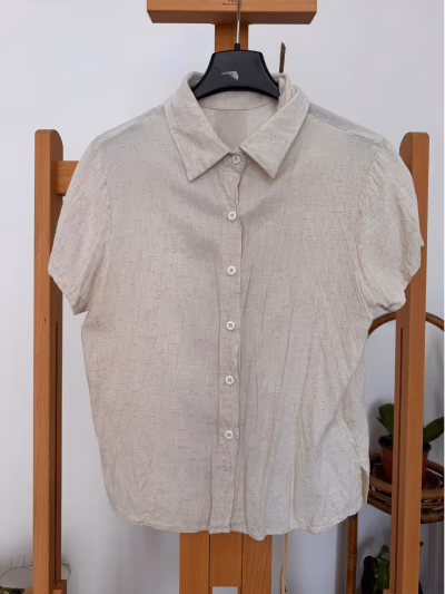 Dazy light beige button-up shirt by DAZY — pre-loved on Thrifted.mt