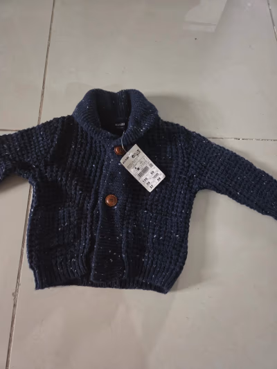 Navy Knitted Baby Cardigan by Kiabi — pre-loved on Thrifted.mt