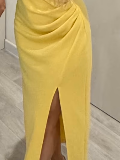 Yellow Midi Dress by Adyce — pre-loved on Thrifted.mt