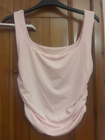 Pink Ruched Sleeveless Bodysuit Top by SHEIN — pre-loved on Thrifted.mt
