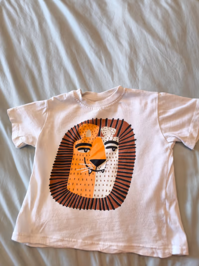 Camiseta con estampado de león blanco by Zara Kids — pre-loved on Thrifted.mt
