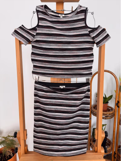 Ribbed striped co-ord set by OVS — pre-loved on Thrifted.mt