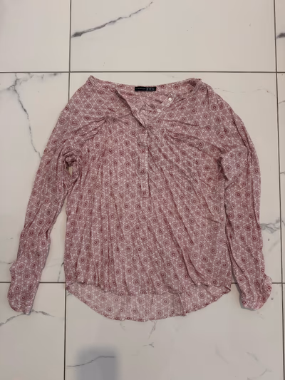 Patterned long-sleeve bohemian blouse by Atmosphere — pre-loved on Thrifted.mt