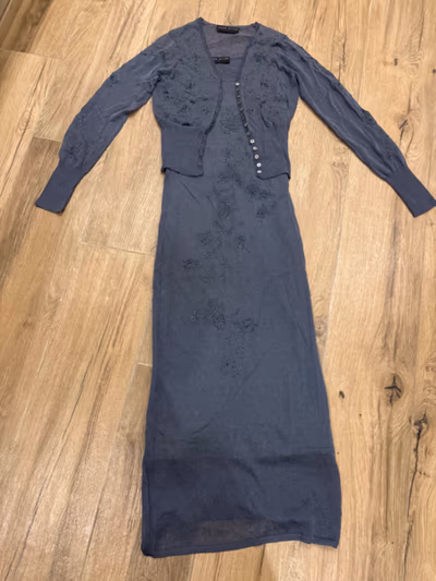 Embroidered Knit Dress and Cardigan by Karen Millen — pre-loved on Thrifted.mt