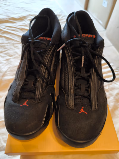Air Jordan 14 Black Trainers by Jordan — pre-loved on Thrifted.mt
