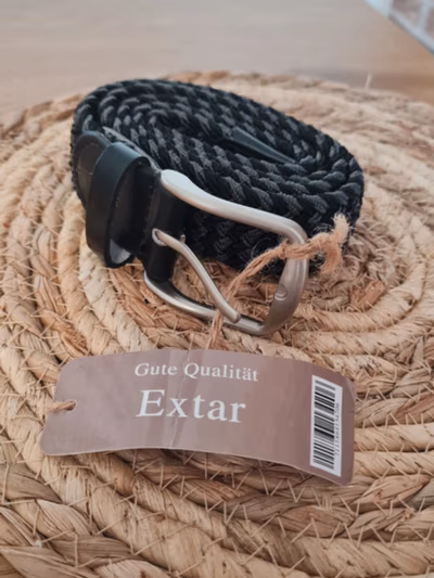 Unisex Extar Black and Grey Woven Belt by Extar — pre-loved on Thrifted.mt