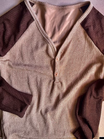 Coffee brown long sleeve top  by Asos — pre-loved on Thrifted.mt