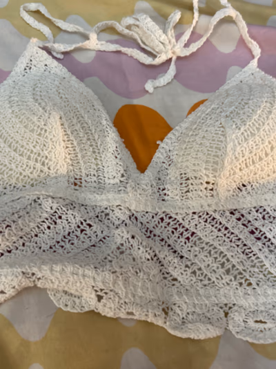 Crochet white top by SHEIN — pre-loved on Thrifted.mt
