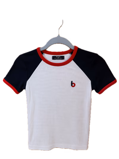 Bershka Ringer Tee Shirt by Bershka — pre-loved on Thrifted.mt