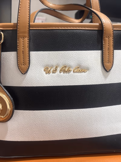 US Polo Assn striped tote by U.S. Polo Assn. — pre-loved on Thrifted.mt