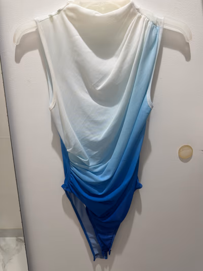 Ombre Ruched Sleeveless Bodysuit by SHEIN — pre-loved on Thrifted.mt