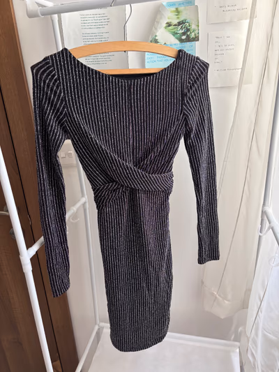 Bershka Striped Glitter Bodycon Dress by Bershka — pre-loved on Thrifted.mt