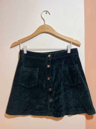 Velvet Button Front Mini Skirt by PULL&BEAR — pre-loved on Thrifted.mt