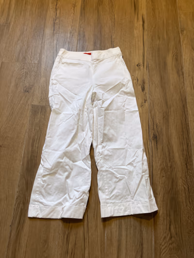 White Wide Leg Cropped Trousers by Max & Co — pre-loved on Thrifted.mt